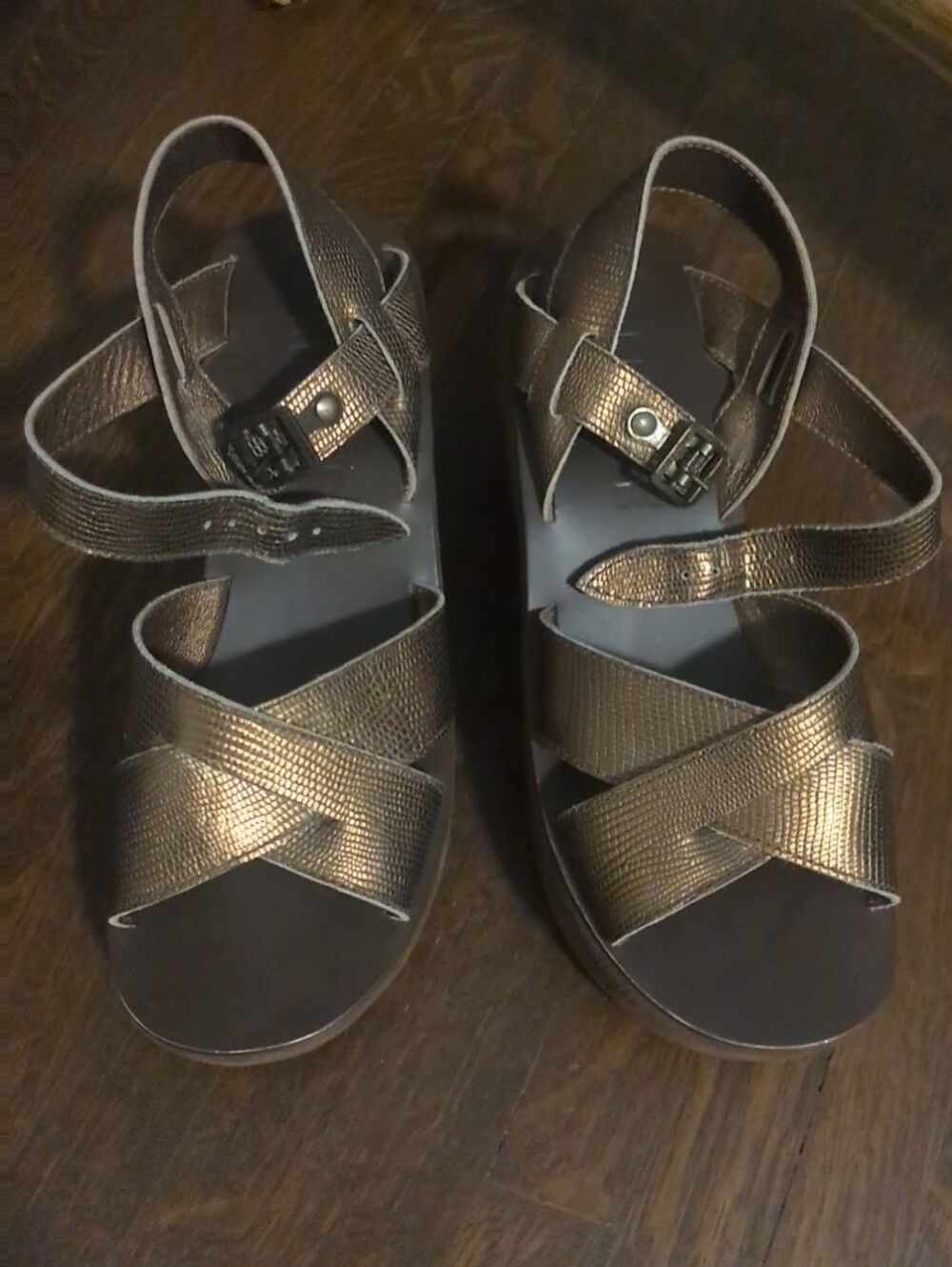 Women's Kork Ease Ava Metallic Bronze Strappy Sandals